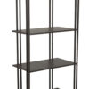 Bush Plant Display Stand, Modern 4 Tier Brown Metal Finish, 38 Inch