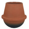 Decorative Flower Vase, Terracotta Inspired Orange Ceramic 10 Inch