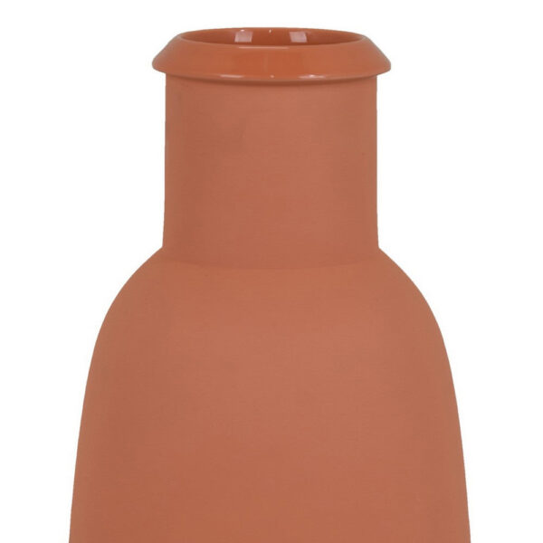 Decorative Flower Vase, Terracotta Inspired Orange Ceramic 15 Inch