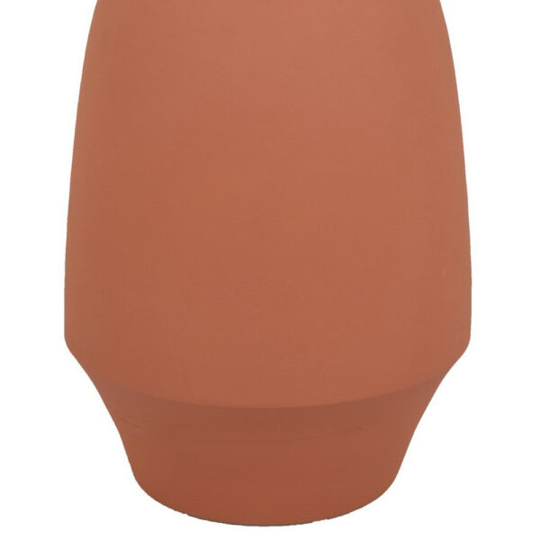 Decorative Flower Vase, Terracotta Inspired Orange Ceramic 15 Inch