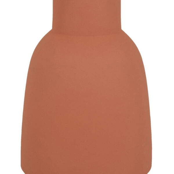 Decorative Flower Vase, Terracotta Inspired Orange Ceramic 15 Inch