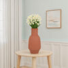 Decorative Flower Vase, Terracotta Inspired Orange Ceramic 15 Inch