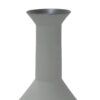 Accent Flower Vase, Narrow Neck Geometric Shape White Ceramic 14 Inch