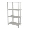 Plant Display Stand, White Metal, 4 Shelves, Modern Style, 38 Inch