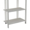 Plant Display Stand, White Metal, 4 Shelves, Modern Style, 38 Inch