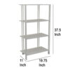 Plant Display Stand, White Metal, 4 Shelves, Modern Style, 38 Inch