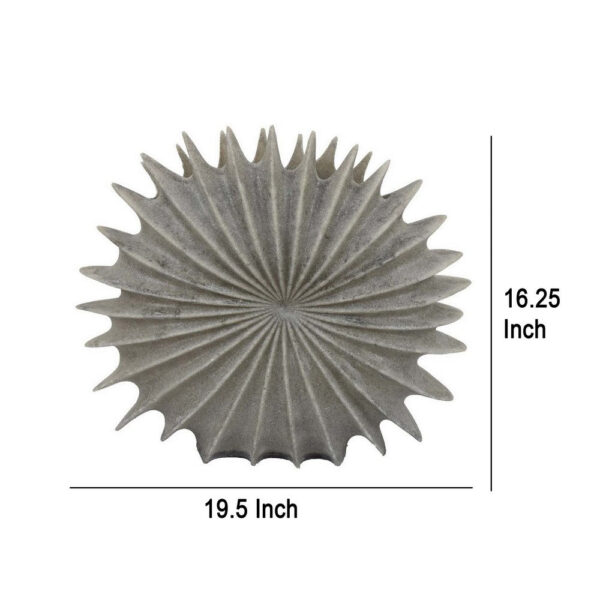 Wink Accent Vase, Sea Urchin Gray Resin Statuette, Modern 20 Inch