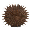 Wink Accent Vase, Sea Urchin Brown Resin Statuette, Modern 20 Inch