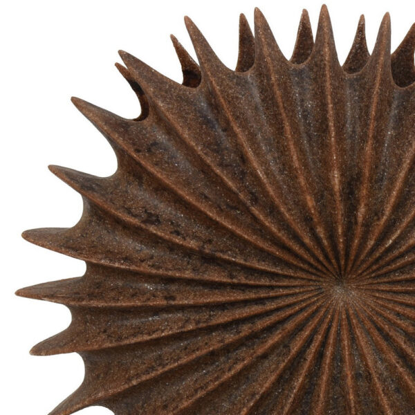 Wink Accent Vase, Sea Urchin Brown Resin Statuette, Modern 20 Inch
