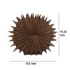Wink Accent Vase, Sea Urchin Brown Resin Statuette, Modern 20 Inch