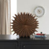 Wink Accent Vase, Sea Urchin Brown Resin Statuette, Modern 20 Inch
