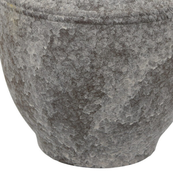 Accent Vase, Antique Brown Gray Ceramic, Modern Pot Shape, 16 Inch