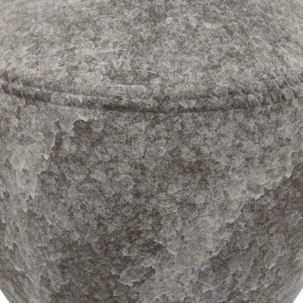 Accent Vase, Antique Brown Gray Ceramic, Modern Pot Shape, 16 Inch