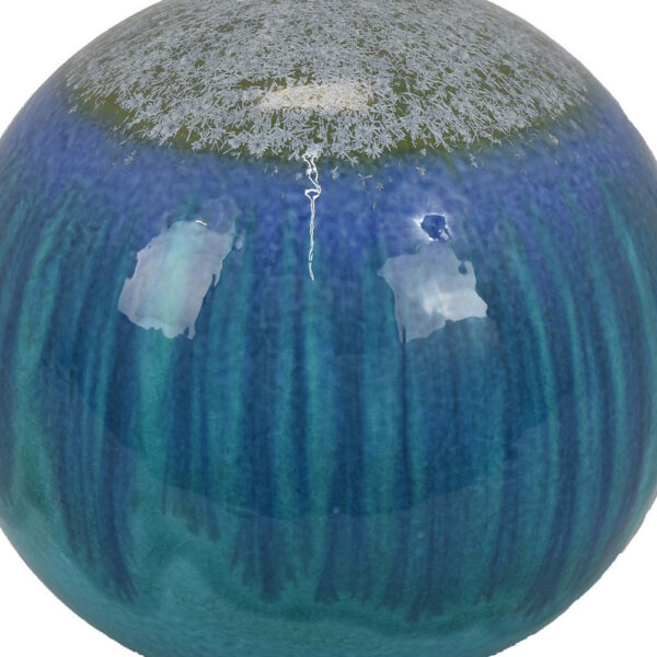 Mary Tabletop Accent Decor, Modern Round Orb, 10 Inch Blue Ceramic