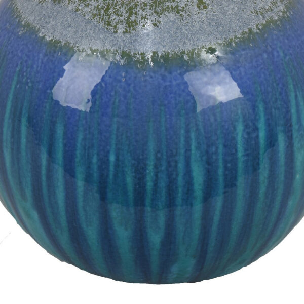 Mary Tabletop Accent Decor, Modern Round Orb, 12 Inch Blue Ceramic