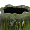 Balie Accent Vase, Green Ceramic Irregular Top Edge, Modern 10 Inch