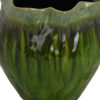 Balie Accent Vase, Green Ceramic Irregular Top Edge, Modern 10 Inch