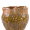 Balie Accent Vase, Brown Ceramic, Irregular Top Edge, Modern 10 Inch