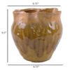 Balie Accent Vase, Brown Ceramic, Irregular Top Edge, Modern 10 Inch