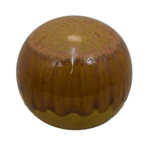 Mary Tabletop Accent Decor, Modern Round Orb, 10 Inch Brown Ceramic