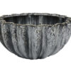 Kiara Decorative Bowl, Aqua Gray Ceramic Textured Design, 15 Inch