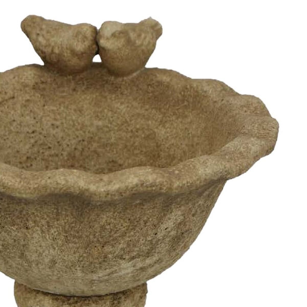 Ivina Bird Bath Feeder, Brown Terracotta, Cute Decorative, 12 Inch