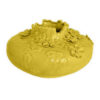 Remi Flower Vase, Decorative Yellow Ceramic w Floral Motifs, 12 Inch