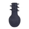 Enya Flower Vase, 3D Spiked Accent Narrow Neck, Black Ceramic, 18 Inch