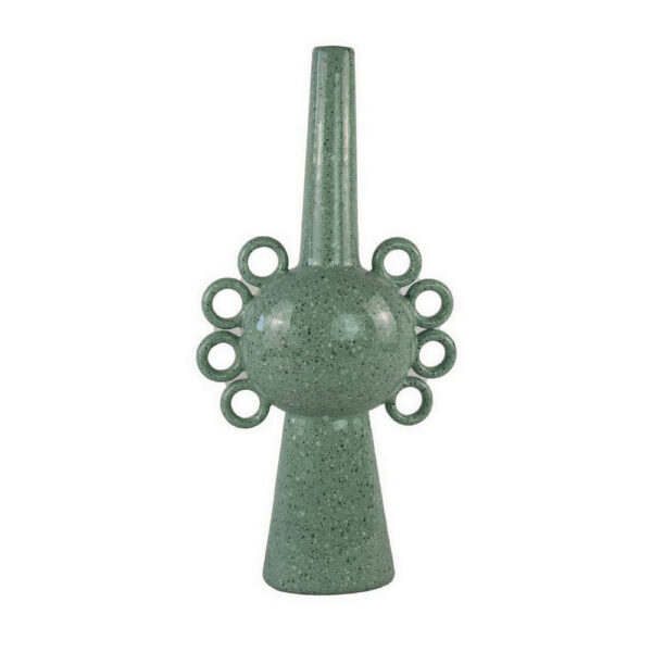 Kary Flower Vase, Unique 3D Look, Narrow 23 Inch Sage Green Ceramic
