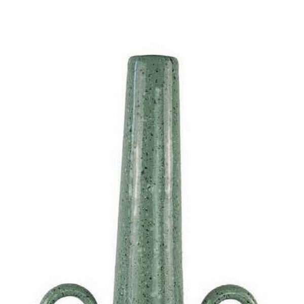 Kary Flower Vase, Unique 3D Look, Narrow 23 Inch Sage Green Ceramic