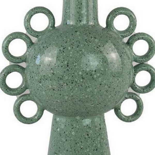 Kary Flower Vase, Unique 3D Look, Narrow 23 Inch Sage Green Ceramic