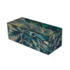 Dory Decorative Box Set of 2, Green Blue Faux Marble Accent Glass