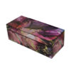 Dory Decorative Box Set of 2, Pink Gold Faux Agate Stone Accent Glass