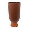Decorative Vase, 15 Inch Tall Modern Accent PIece, Brown Ceramic