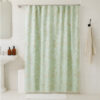 Vola Shower Curtain, 72 Inch, Floral Pattern, Light Green Polyester