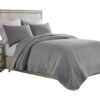 Fys 3pc King Size Coverlet Set, Soft Woven Jacquard Matelasse, Gray