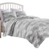 Doz 3pc Queen Size Coverlet Set, Coastal Matelasse, Harbor Gray, White