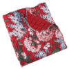 Milz 50x60 Quilted Throw Blanket, Cotton, Polyester, Red Floral Print