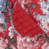 Milz 50x60 Quilted Throw Blanket, Cotton, Polyester, Red Floral Print
