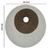 Round and Ribbed Double Layer Sandstone Wall Art, Set of 2, Large, Brown and Gray