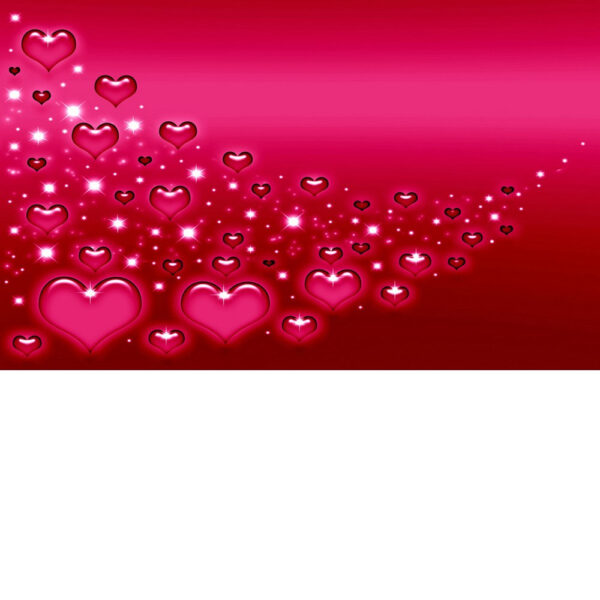 Contemporary Valentine Themed Rectangle Shape Wall Art, Red