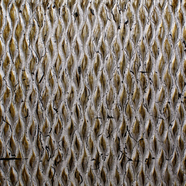 Modern Style Wooden Wall Decor with Patterned Carving, Large, Silver