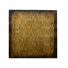 Modern Style Wood Wall Decor with Patterned Carving, Large, Gold & Brown