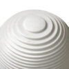 Contemporary Sandstone Polished Ball with Step Carved Lines, White
