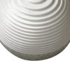 Contemporary Sandstone Polished Ball with Step Carved Lines, White