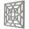 23 x 23 Mirrored Wall Decor Set of 2 with Geometric Wood Cut Out, Gray