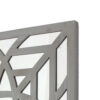 23 x 23 Mirrored Wall Decor Set of 2 with Geometric Wood Cut Out, Gray