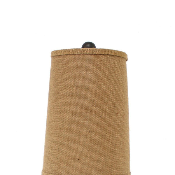 Metal Spindle Design Table Lamp Set of 2 with Cone Shade and Round Base, Black