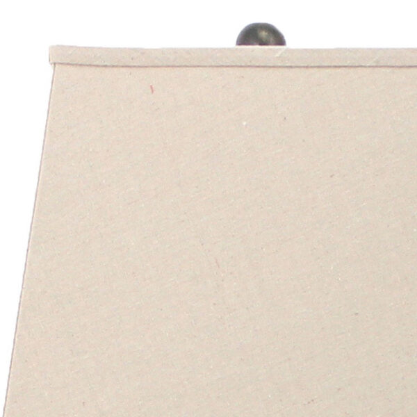 Table Lamp Set of 2 with Chevron Pattern and Mirror Inlay,Brown and Silver