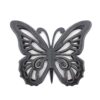 Set of 2 Wooden Butterfly Wall Plaque with Cutout Detail, Black